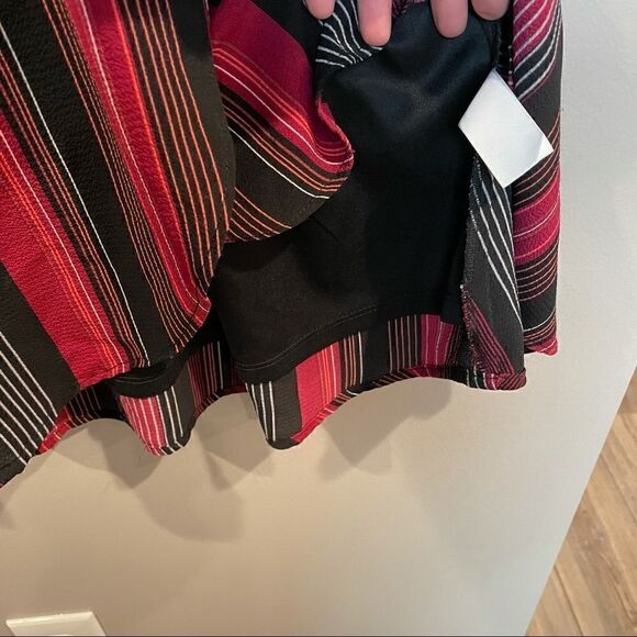 Monteau Striped Faux Wrap dress Large - Picture 7 of 7